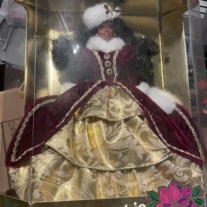 Hallmark Keepsake Barbie Ornament in Burgundy and Gold